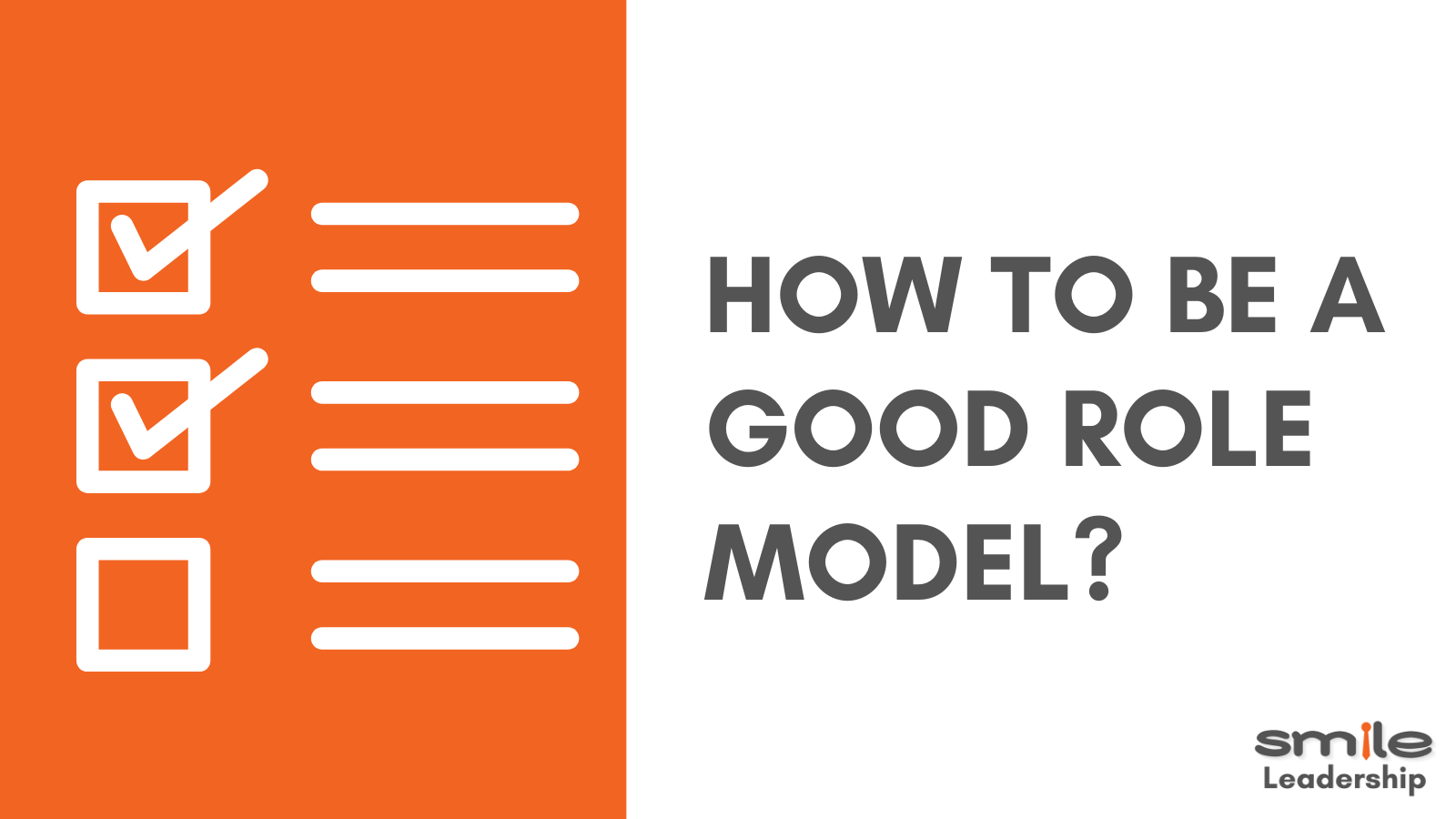  How to be a good role model for your staff & students